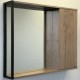 Зеркальный шкаф Comforty Лиссабон 90 00-00006136 Дуб темный