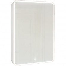 Зеркальный шкаф Jorno Pastel 60 Pas.03.60/W с подсветкой Белый жемчуг
