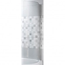 Шторка на ванну Riho Novik Z108 80 GZT94000762 R профиль Хром стекло прозрачное