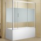 Шторка на ванну Aquanet Practic AE10-B170H150U-CP 170 243613 профиль Хром стекло прозрачное с шелкографией без боковой стенки
