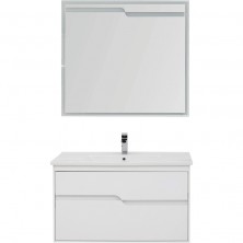 Комплект мебели для ванной Aquanet Модена 100 199303 Белый глянец