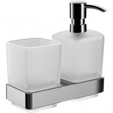 Дозатор для жидкого мыла Emco Loft 0531 001 00 со стаканом для зубных щеток Хром