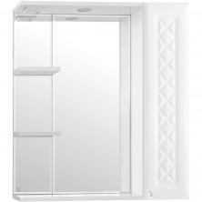 Зеркало со шкафом Style Line Канна 75 С Люкс с подсветкой Белый глянец