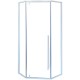 Душевой уголок Parly 90x90 C3AW профиль Белый стекло прозрачное