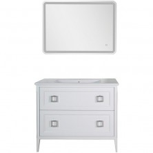 Комплект мебели для ванной ASB-Woodline Рома 100Н Белый