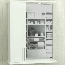 Зеркало со шкафом СанТа Дублин 60 L 123001 с подсветкой Белое