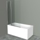 Шторка на ванну BelBagno UNO-V-11-80/150-C-Cr профиль Хром стекло прозрачное