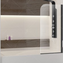 Шторка на ванну RGW Screens SC-09B 60x150 06110906-14 профиль Черный стекло прозрачное