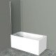 Шторка на ванну BelBagno UNO-V-1-70/150-C-Cr профиль Хром стекло прозрачное