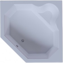 Акриловая ванна Aquatek Лира 148x148 LIR150-0000011 без гидромассажа без панелей с каркасом (вклеенный) со слив-переливом