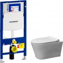 Комплект унитаза Berges Wasserhaus Elmas 082169 с инсталляцией Geberit Duofix Sigma UP320 111.300.00.5 с сиденьем Микролифт