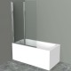 Шторка на ванну BelBagno UNO-V-2-80/150-C-Cr профиль Хром стекло прозрачное