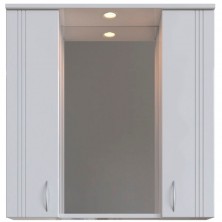 Зеркало со шкафом Sanstar Вольга 80 23.1-2.4.1. с подсветкой Белое
