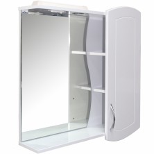 Зеркало со шкафом Mixline Ассоль 75 R 524726 с подсветкой Белое