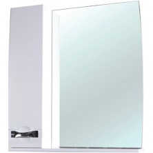 Зеркало со шкафом Bellezza Абрис 65 4619710002011 с подсветкой L Белое