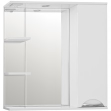 Зеркало со шкафом Style Line Жасмин 80 С с подсветкой Белый глянец