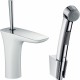 Смеситель для раковины Hansgrohe PuraVida 15275400 с гигиеническим душем Хром Белый