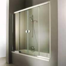 Шторка на ванну Huppe 2002 180 400019.055.322 Профиль белый, стекло прозрачное