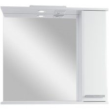 Зеркало со шкафом Sanstar Аура 70 R 293.1-2.4.1. с подсветкой Белое