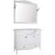 Комплект мебели для ванной ASB-Woodline Салерно 105 Белый с патиной Серебро