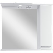 Зеркало со шкафом Sanstar Аура 80 R 294.1-2.4.1. с подсветкой Белое