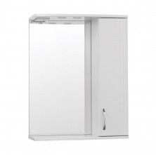 Зеркало со шкафом Style Line Эко стандарт Панда 65 С с подсветкой Белый глянец