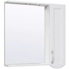 Зеркало со шкафом Runo Неаполь 75 R 00-00001031 с подсветкой Белое