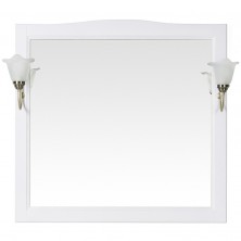 Зеркало ValenHouse Эллина 105 E105_ЗБ Белое с отверстиями под светильники