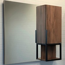 Зеркало со шкафом Comforty Равенна Лофт-90 00-00006656 Дуб тёмно-коричневый