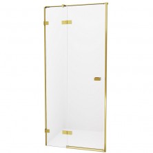 Душевая дверь New Trendy Avexa Gold 100 L EXK-1718 профиль Брашированное золото стекло прозрачное