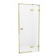 Душевая дверь New Trendy Avexa Gold 100 R EXK-1719 профиль Брашированное золото стекло прозрачное