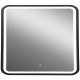 Зеркало Art&Max Genova AM-Gen-900-800-DS-F с подсветкой с сенсорным выключателем Черное