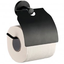 Держатель туалетной бумаги Haiba HB8703 с крышкой Черный