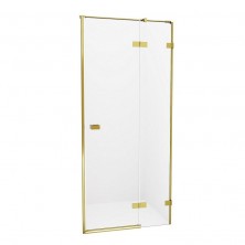 Душевая дверь New Trendy Avexa Gold 80 R EXK-1715 профиль Брашированное золото стекло прозрачное