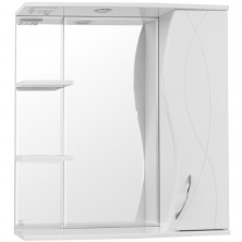 Зеркало со шкафом Style Line Амелия 75 с подсветкой Белый глянец
