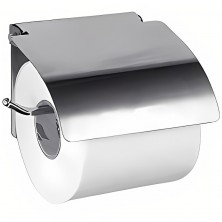Держатель туалетной бумаги Frap F504 с крышкой Хром