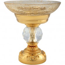 Мыльница Migliore Cristalia 16823 Золото с кристаллом Swarovski