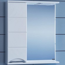 Зеркало со шкафом СанТа Родос 60 L 106015 с подсветкой Белое